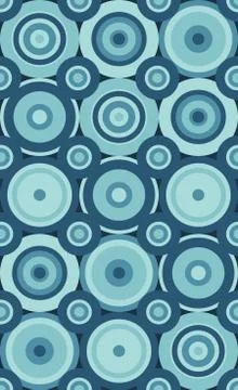 Seamless repeating pattern of cricles Stock Illustration