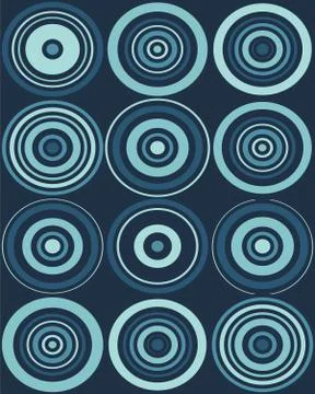 Seamless repeating pattern of cricles Stock Illustration