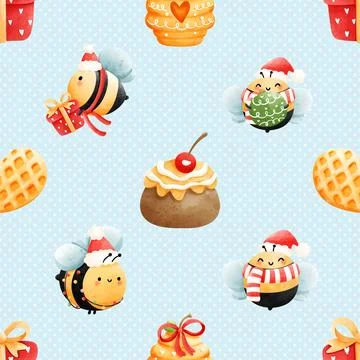 Seamless repeating pattern with cute bears 스톡 일러스트