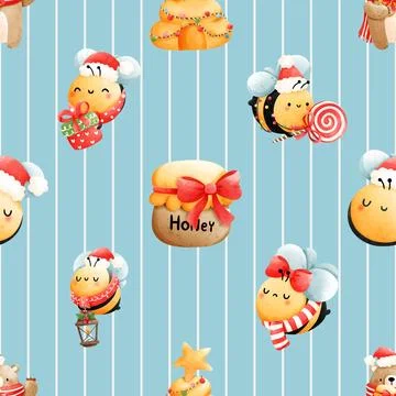 Seamless repeating pattern with cute bears Stock Illustration