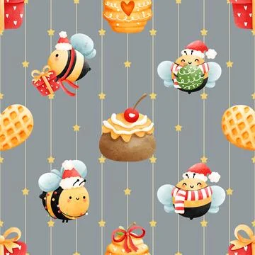 Seamless repeating pattern with cute bears Illustrazione stock