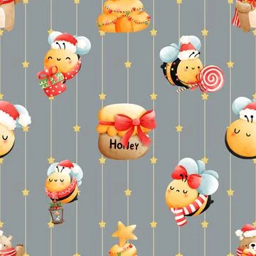 Seamless repeating pattern with cute bears Stock Illustration