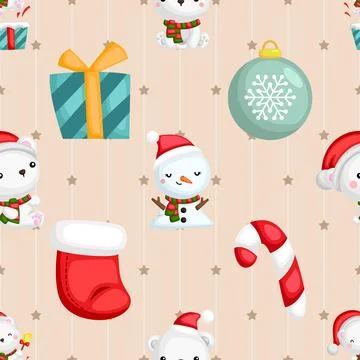 Seamless repeating pattern with cute bears Illustrazione stock
