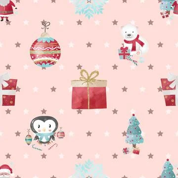 Seamless repeating pattern with cute bears Stock Illustration