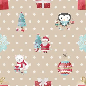 Seamless repeating pattern with cute bears Stock Illustration