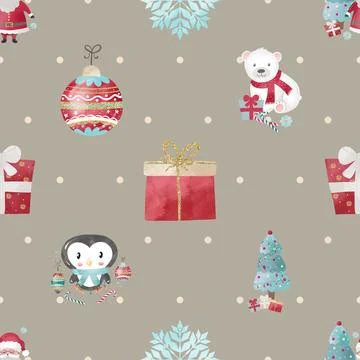 Seamless repeating pattern with cute bears Stock Illustration