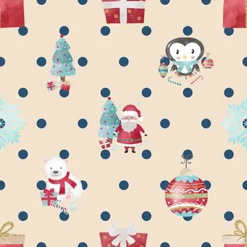 Seamless repeating pattern with cute bears Stock Illustration