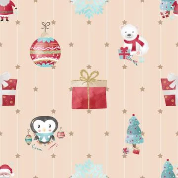 Seamless repeating pattern with cute bears Stock Illustration