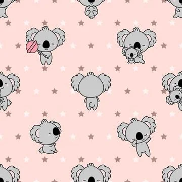 Seamless repeating pattern with cute bears 스톡 일러스트