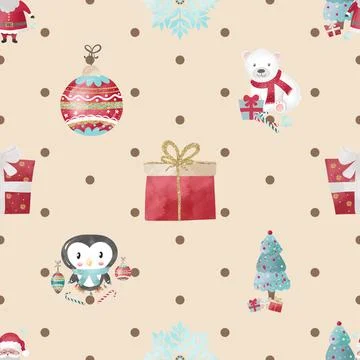 Seamless repeating pattern with cute bears Stock Illustration