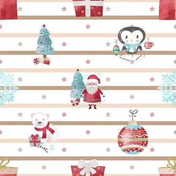 Seamless repeating pattern with cute bears Stock Illustration