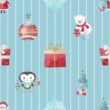 Seamless repeating pattern with cute bears Stock Illustration