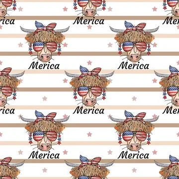 Seamless repeating pattern with cute cows Illustrazione stock