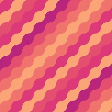 Seamless repeating pattern of diagonal wavy stripes Stock Illustration