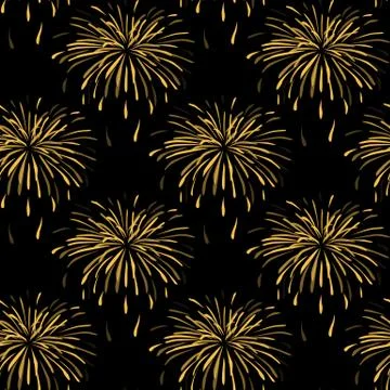 Seamless repeating pattern from the firework Stockillustratie