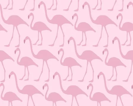 Seamless repeating pattern of flamingos Stock Illustration