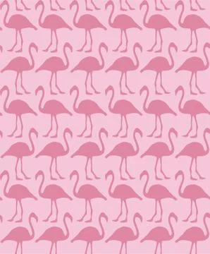 Seamless repeating pattern of flamingos Stock Illustration