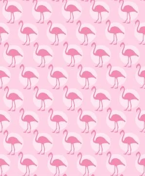 Seamless repeating pattern of flamingos Stock Illustration