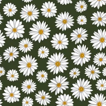Seamless repeating pattern of flowers 库存插图