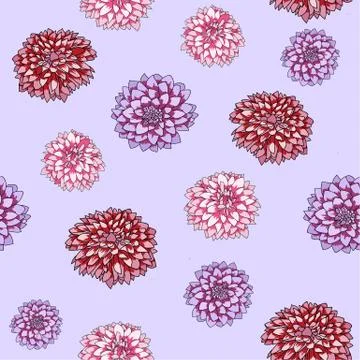 Seamless repeating pattern of flowers 스톡 일러스트