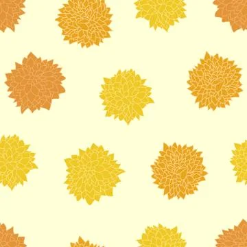 Seamless repeating pattern of flowers Stock Illustration