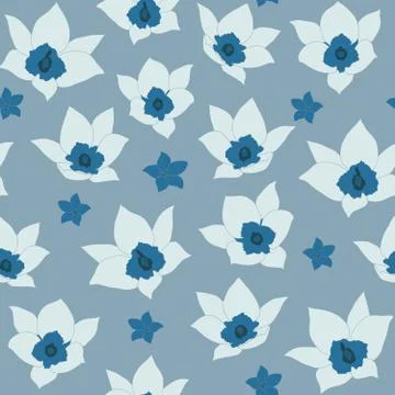 Seamless repeating pattern of flowers 스톡 일러스트