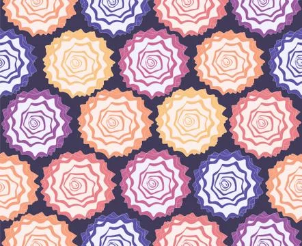 Seamless repeating pattern of flowers Stock Illustration