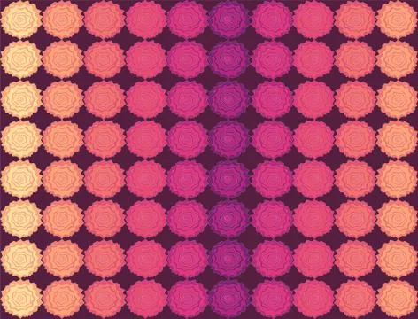 Seamless repeating pattern of flowers Stock Illustration