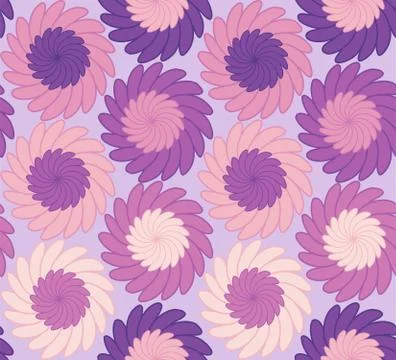 Seamless repeating pattern of flowers Stock Illustration