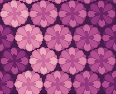 Seamless repeating pattern of flowers Stock Illustration