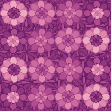 Seamless repeating pattern of flowers Stock Illustration