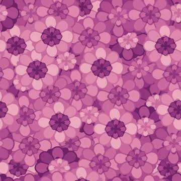 Seamless repeating pattern of flowers Stock Illustration