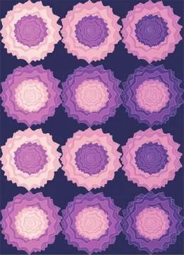 Seamless repeating pattern of flowers Stock Illustration