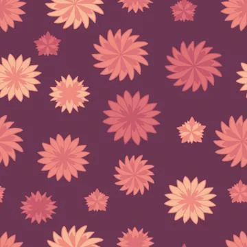 Seamless repeating pattern of flowers Stock Illustration
