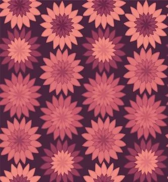 Seamless repeating pattern of flowers Stock Illustration