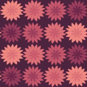 Seamless repeating pattern of flowers Stock Illustration