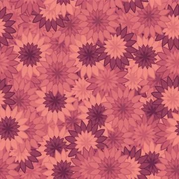 Seamless repeating pattern of flowers Stock Illustration
