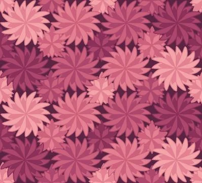 Seamless repeating pattern of flowers Stock Illustration