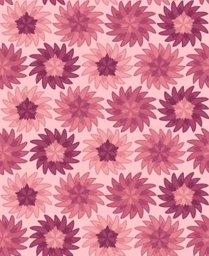 Seamless repeating pattern of flowers Stock Illustration