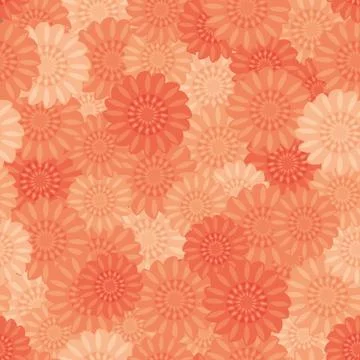 Seamless repeating pattern of flowers Stock Illustration