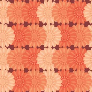 Seamless repeating pattern of flowers Stock Illustration