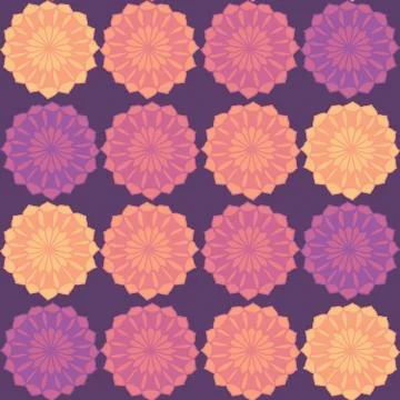 Seamless repeating pattern of flowers Stock Illustration