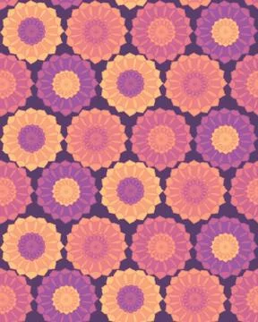 Seamless repeating pattern of flowers Stock Illustration