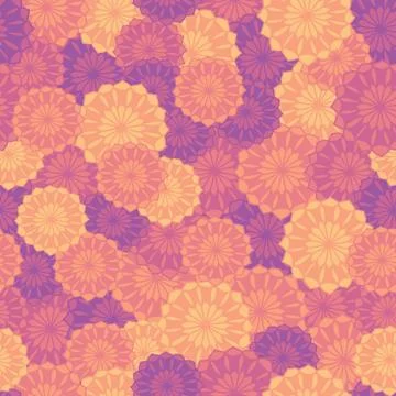 Seamless repeating pattern of flowers Stock Illustration