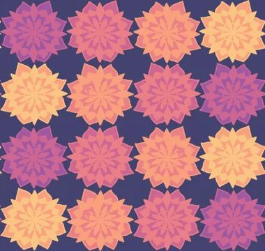 Seamless repeating pattern of flowers Stock Illustration