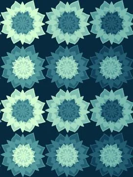 Seamless repeating pattern of flowers Stock Illustration