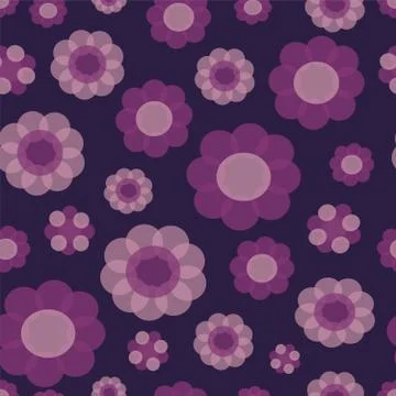 Seamless repeating pattern of flowers Stock Illustration