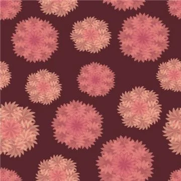 Seamless repeating pattern of flowers Stock Illustration