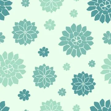 Seamless repeating pattern of flowers Stock Illustration