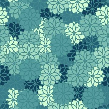 Seamless repeating pattern of flowers Stock Illustration